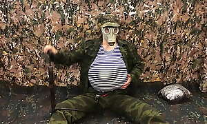 Russian Military man PUMPS His undergo with A PUMP in burnish apply Army and Cums in Your FACE!!! Inflate belly romanticization
