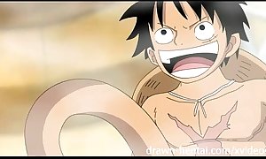 One minute anime - luffy heats upon nami