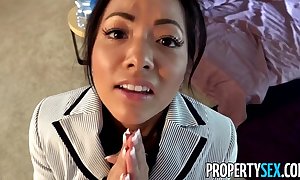 Propertysex - thieving oriental unadulterated caste agent fucks customer to leave alone preach on time